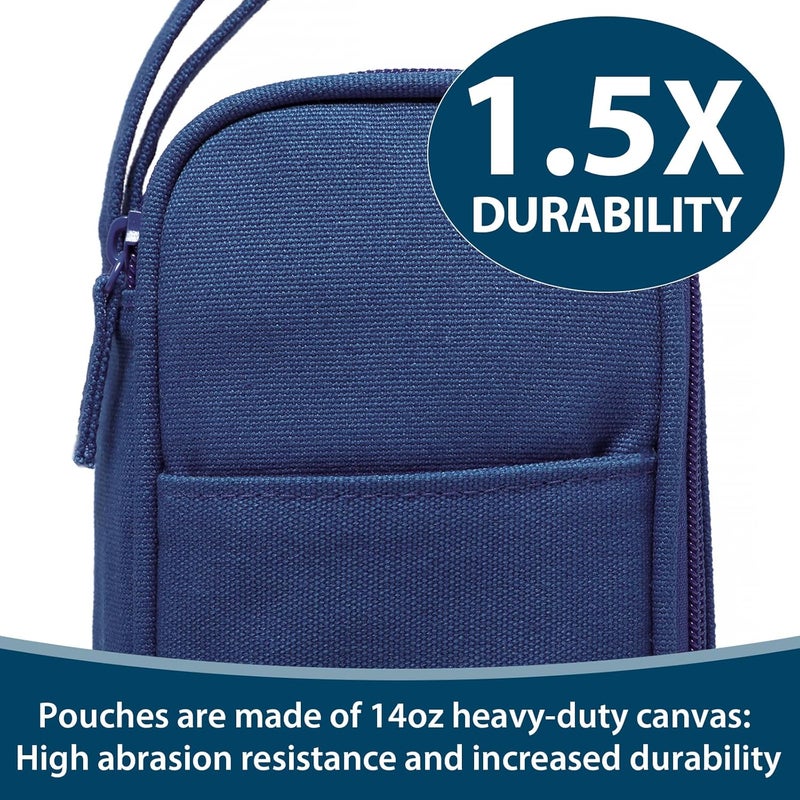 SPACEMATE Pencil Case Pouch Box Bag School Supplies Girls Boys Kids, Cute Preppy Stuff Large Big Capacity Aesthetic Pen Organizer, Back to College Stationary, Midnight Blue, Heavy Duty Canvas, 1800ml - Image 3